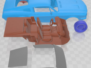Mustang Fastback 1967 Printable Car 3D Принт Модель