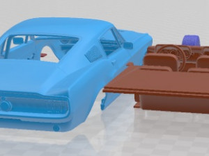 Mustang Fastback 1967 Printable Car 3D Принт Модель