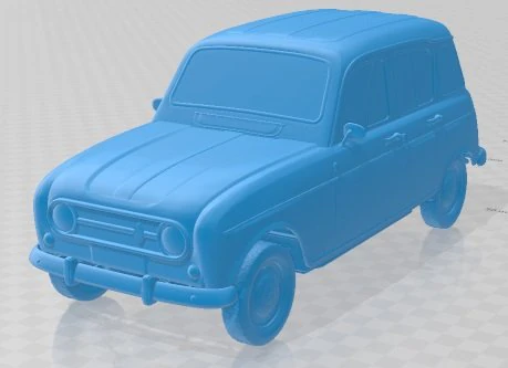 Renault 4L 1967 Printable Car 3D Print Model .c4d .max .obj .3ds .fbx .stl .blend