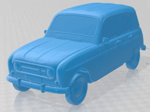 Автомобиль Renault 4L 1967 года для печати 3D Принт Модель