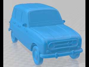 Renault 4L 1967 Printable Car Modèles 3D en vedette