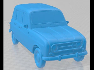 Renault 4L 1967 Printable Car 3D Print Model