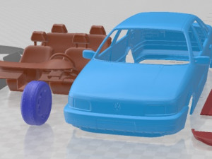 Volkswagen Passat B3 Sedan 1988 Printable Car 3D Print Model