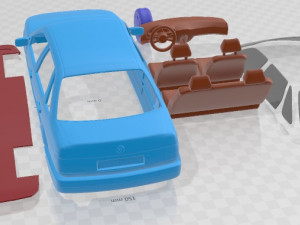 Volkswagen Passat B3 Sedan 1988 Printable Car Modèles 3D en vedette