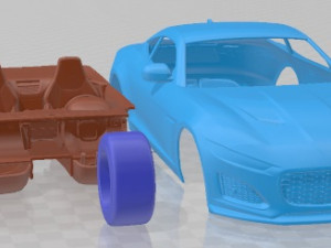 Jaguar F Type Coupe 2021 Printable Car 3Dプリントモデル