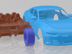 Audi e-tron GT 2022 Printable Car 3D-printmodel