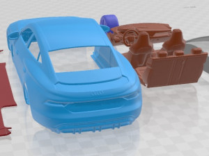 Audi e-tron GT 2022 Printable Car 3D-printmodel