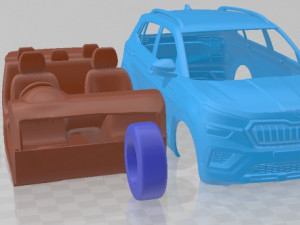 Skoda Kushaq 2021 Printable Car Modello di stampa 3D