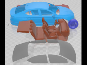 Skoda Octavia Sedan 2020 Printable Car 3D 프린트 모델