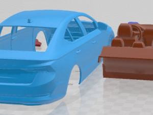 Skoda Octavia Sedan 2020 Printable Car 3D 프린트 모델