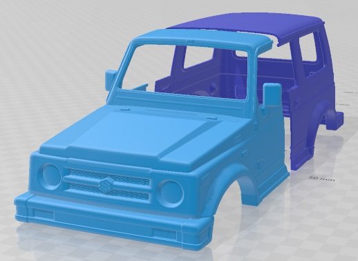 Suzuki Samurai 1996 Printable Body Car 3D प्रिंट मॉडल .c4d .max .obj .3ds .fbx .stl .blend 