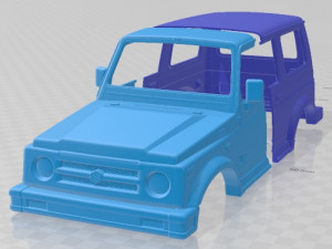 Suzuki Samurai 1996 Printable Body Car 3D Print Model