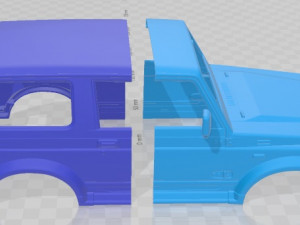 Suzuki Samurai 1996 Printable Body Car 3D प्रिंट मॉडल