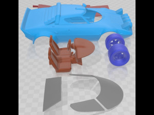 Lancia Stratos Rally 1972 Printable Car 3D Print Model