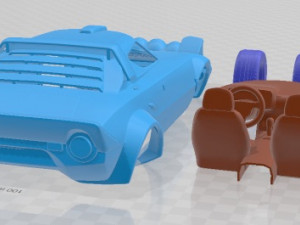 Lancia Stratos Rally 1972 Printable Car 3D Print Model