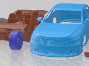 Toyota Aurion 2012 Yazdırılabilir Araba 3D Baskı Modeli
