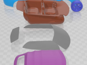 Saab 9-3 Convertible 2008 Printable Car Modèles 3D en vedette