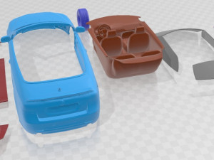 Saab 9-3 Convertible 2008 Printable Car Modèles 3D en vedette