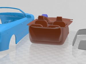 Saab 9-3 Convertible 2008 Printable Car Modèles 3D en vedette