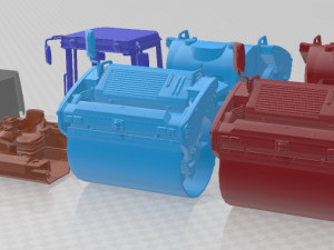 Articulated Tandem Vibratory Road Roller Printable Modèles 3D en vedette