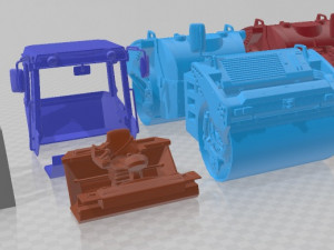 Articulated Tandem Vibratory Road Roller Printable Modelo de Impressão 3D