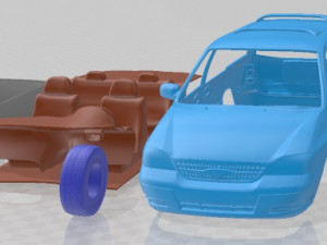 Windstar 1999 Printable Car 3D प्रिंट मॉडल