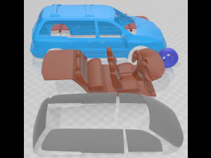 Windstar 1999 Printable Car 3D Print Model