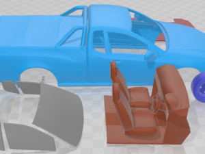 Falcon FG UTE XR6 2011 Printable Car Modello di stampa 3D