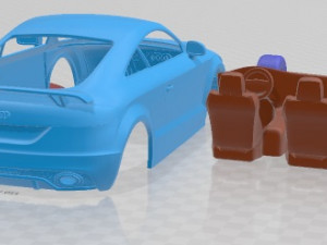 Audi TT RS 2009 Printable Car 3D Baskı Modeli