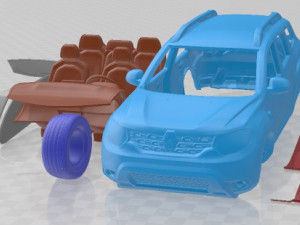 Renault Duster 2018 Printable Car 3D प्रिंट मॉडल