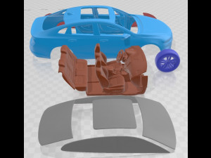 Chevrolet Malibu 2018 Printable Car Modelo de Impressão 3D