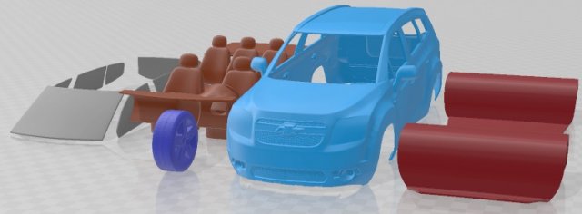 Chevrolet Orlando 2011 Printable Car Modello di stampa 3D .c4d .max .obj .3ds .fbx .stl .blend 