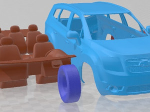 Chevrolet Orlando 2011 Printable Car Modello di stampa 3D