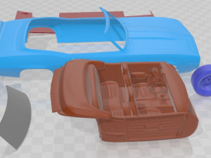 Chevrolet Camaro 1969 Convertible Printable Car 3Dプリントモデル