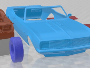 Chevrolet Camaro SS RS Convertible 1967 Printable Car Model do druku 3D