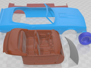 Chevrolet Camaro SS RS Convertible 1967 Printable Car Model do druku 3D