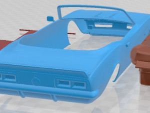 Chevrolet Camaro SS RS Convertible 1967 Printable Car Model do druku 3D