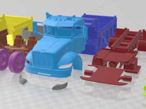 Peterbilt 340 Dump Truck 2009 Printable Modèles 3D en vedette