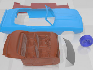 Chevrolet Camaro 1969 Z28 Cabrio Parintable Car Model Cetak 3D