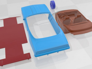 Chevrolet Camaro 1969 Z28 Cabrio Parintable Car Model Cetak 3D