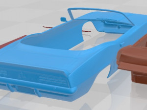Chevrolet Camaro 1969 Z28 Cabrio Parintable Car Model Cetak 3D