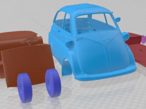 Isetta 300 1956 Printable Car 3D-printmodel