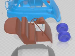 Isetta 300 1956 Printable Car 3D-printmodel