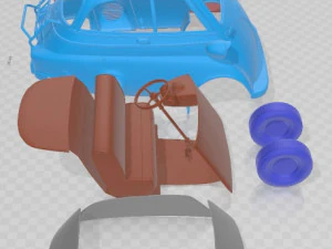 Isetta 300 1956 Printable Car 3D Print Model