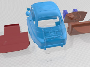 Isetta 300 1956 Printable Car 3D-printmodel