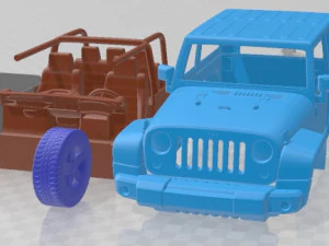 Jeep Wrangler 2012 Printable Car 3D Print Model