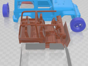 Jeep Wrangler 2012 Printable Car 3D Print Model