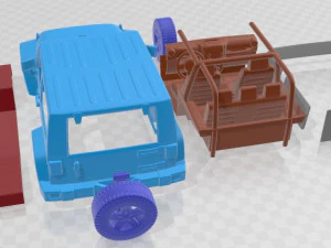 Jeep Wrangler 2012 Printable Car 3D Print Model