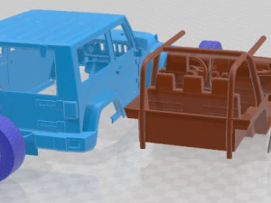 Jeep Wrangler 2012 Printable Car 3D Print Model