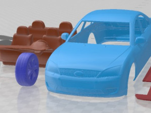 Mondeo Hatchback 2003 Printable Car 3D Print Model